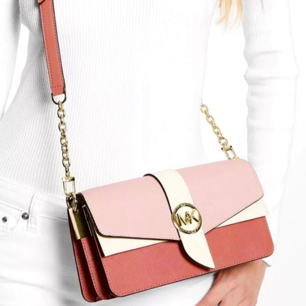 Michael Kors Pink and Red Crossbody Bag